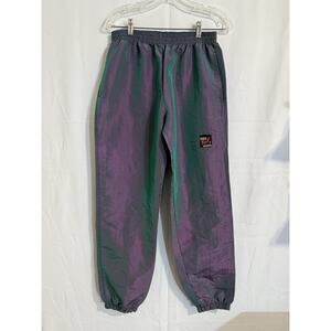 Vintage 90’s Surf Style Iridescent Jogger Pants Size Medium Hammer Neon Sweats